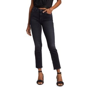 ANTHROPOLOGIE MOTHER THE MID RISE DAZZLER ANKLE JEANS IN BLACK